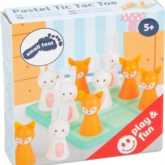 Joc X si 0 copii cu piese de lemn in culori pastel - jocuri copii 5 ani + Small foot Legler