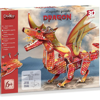 Joc dragoni - Macheta gigantica dragon - asamblare fara lipici- Crea Lign' - macheta 3D dragon