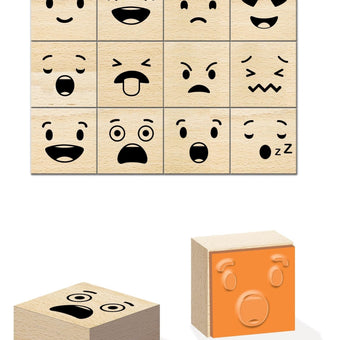 Stampile mari de lemn Emotii - Crea Lign' - stampile copii