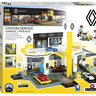 Garaj auto RENAULT 2 etaje set de joaca parcare masinute si service auto de jucarie STARLUX
