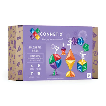 Set Magnetic Connetix - set curcubeu - extensie - 36 piese - Rainbow Shape Expansion Pack Connetix Magnetic Tiles -set de constructie magnetic