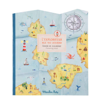 Carte De Colorat Cu Abtibilduri Exploratori, Moulin Roty