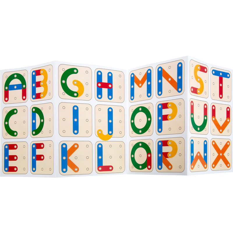Joc educational din lemn litere si numere - Small Foot Legler - joc Montessori litere si numere