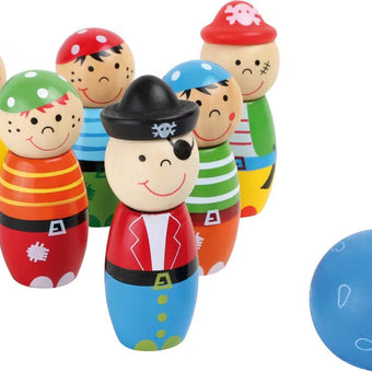 Joc popice copii - set popice lemn pentru copii - Piratii Small Foot by Legler