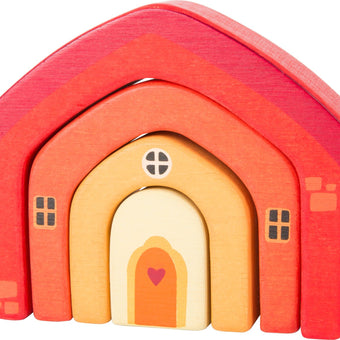 Blocuri de lemn Casa Small Foot - jucarie Waldorf