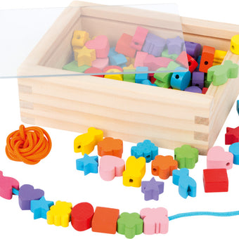 Joc de motricitate fina - joc de insirat margele - Small Foot