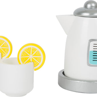 Set de ceai cu fierbator de apa - jucarii din lemn pentru bucatarie- Small Foot