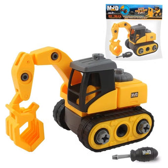 Vehicul demontabil cu surubelnita - Excavator - set de construit utilaje de jucarie