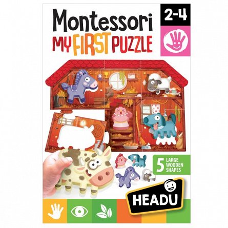 Puzzle Headu - Montessori primul meu Puzzle - Ferma