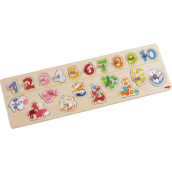 Puzzle cu buton - Numere si Animale - copilaresti.ro