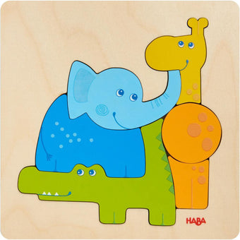 Puzzle lemn Animale de la Zoo - copilaresti.ro