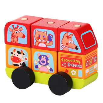 Mini-Bus Masinuta din Lemn - copilaresti.ro