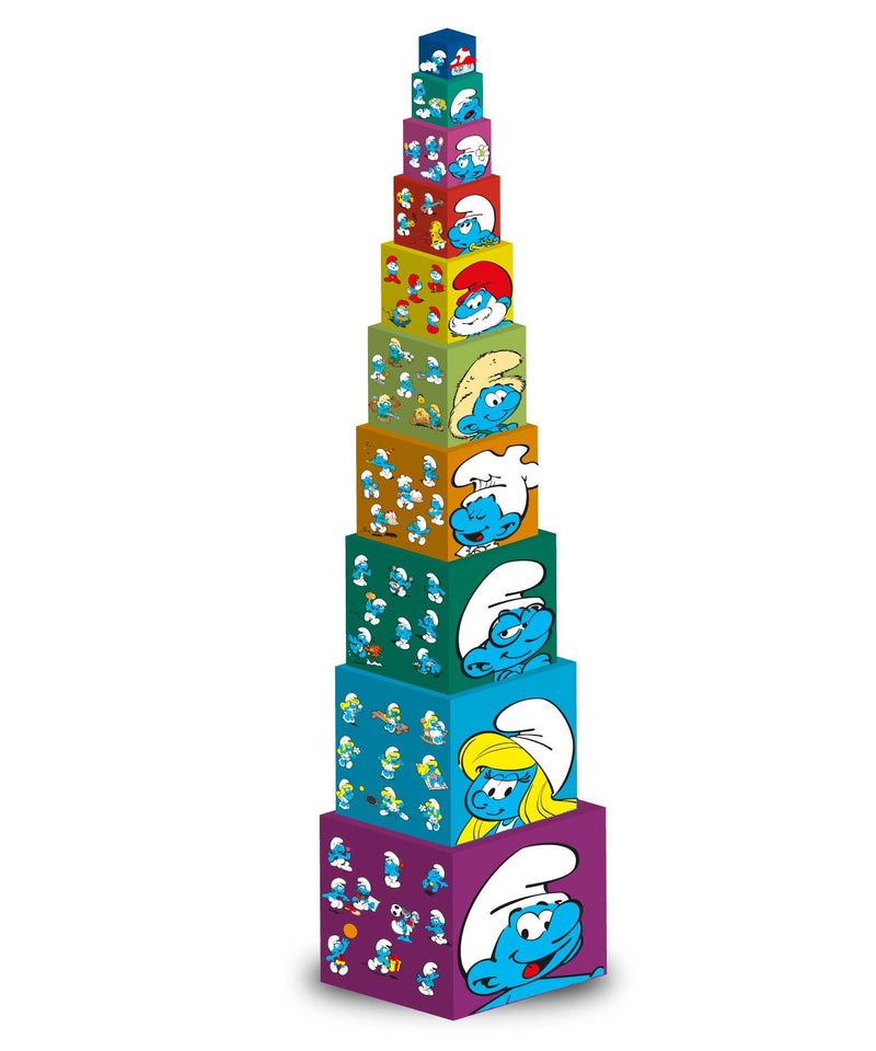 Turn de construit Strumfii - The Smurfs cuburi de stivuit - Barbo Toys