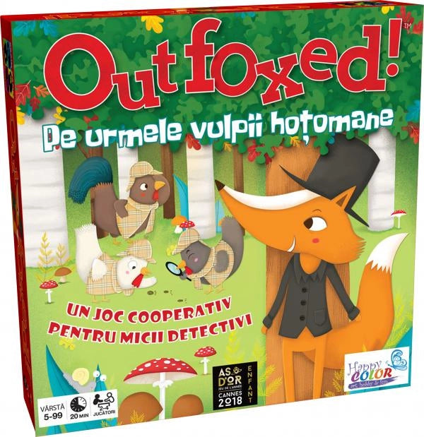 Joc Outfoxed - Pe urmele vulpii hotomane - Joc de cooperare copii - Gamewright