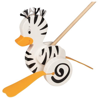 Jucarie de impins - Rata zebra - GOKI