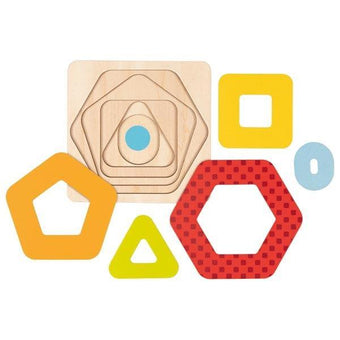 Puzzle straturi Forme geometrice GOKI - copilaresti.ro