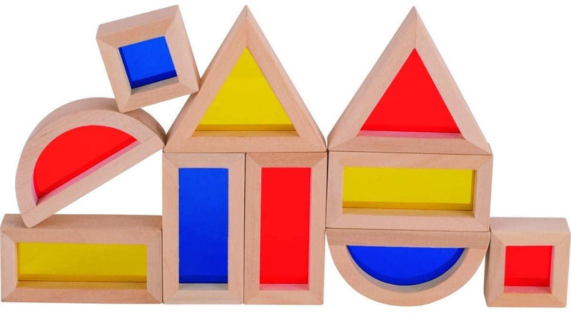 Cuburi de construit cu ferestre colorate GOKI - copilaresti.ro