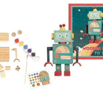 Set pictura robot din lemn - copilaresti.ro