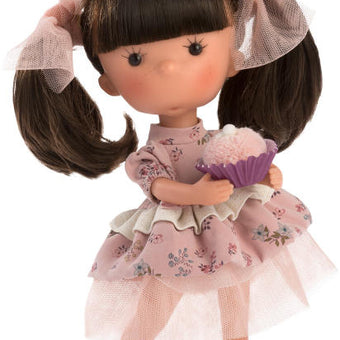 Papusa Llorens, Miss Sara Pots, cu par saten, 26 cm