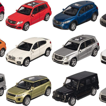 Masinuta metalica SUV Audi, Mercedes Benz, Mazda masinuta die cast 1:32 L=12.5 cm