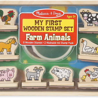 Primele mele stampile Animale de la ferma Melissa and Doug - copilaresti.ro