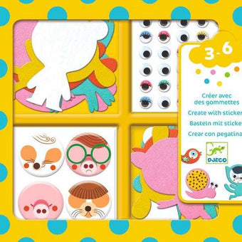 Colaje animale din fetru Djeco - atelier Djeco colaje pentru copii