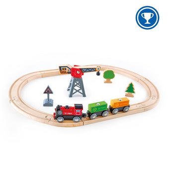 Set Sine Tren cargo cu abur HAPE - copilaresti.ro
