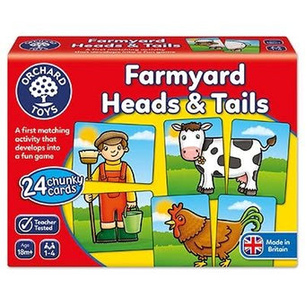 Joc Educativ Asociere Prietenii De La Ferma Farmyard Heads & Tails