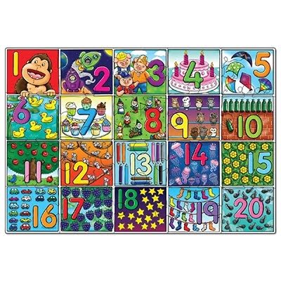 Puzzle De Podea Invata Numerele (De La 1 La 20) Big Number Jigsaw