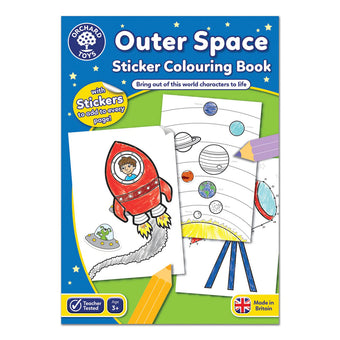 Carte De Colorat Cu Activitati In Limba Engleza Si Abtibilduri In Spatiu Outer Space