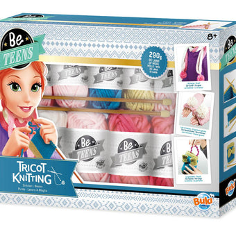 Kit Pentru Tricotat copii 8 ani " Set creatie fete - Invata sa tricotezi BUKI France