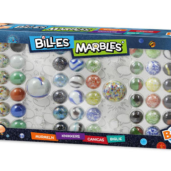 Cutie Cu 56 Bile Colorate - marbles - BUKI France
