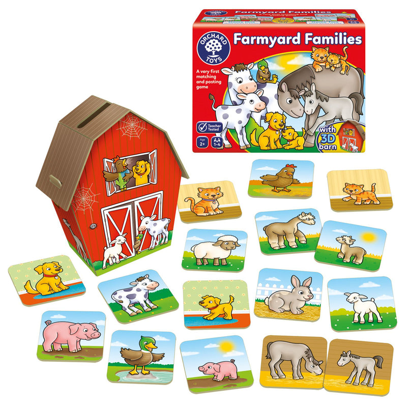 Joc Educativ Familii De La Ferma Farmyard Families