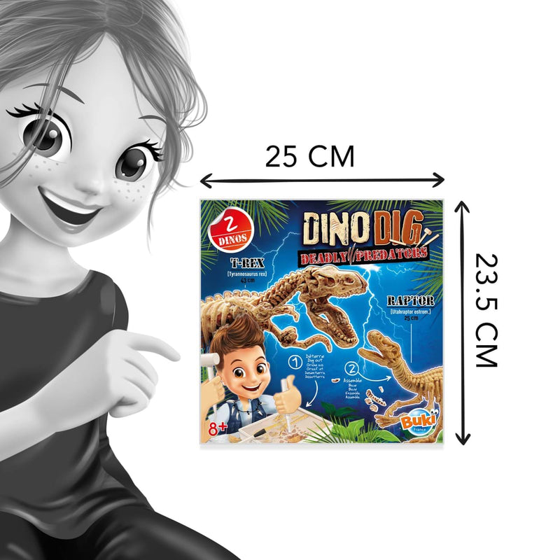 Kit De Sapat - Dinozaur - DINO Dig Buki France - Joc sapa si descopera - Joc excavare copii