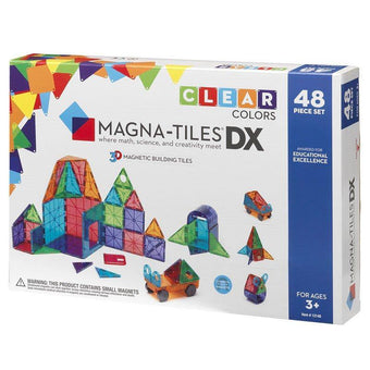 Magna-Tiles Clear Colors set magnetic 48 piese - copilaresti.ro
