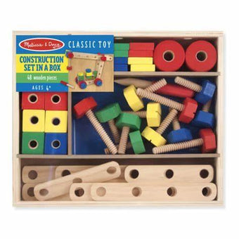 Set din lemn de construit cu suruburi Melissa and Doug - copilaresti.ro