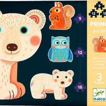 Set Puzzle-uri evolutive Djeco animale - copilaresti.ro