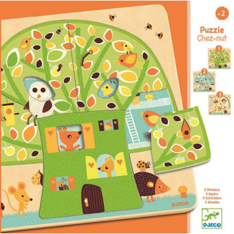 Puzzle straturi Djeco copacul - copilaresti.ro