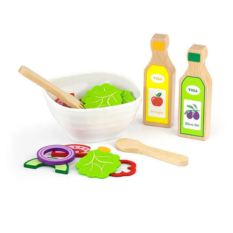 Salata Cu 36 Piese Set Jucarie Din Lemn