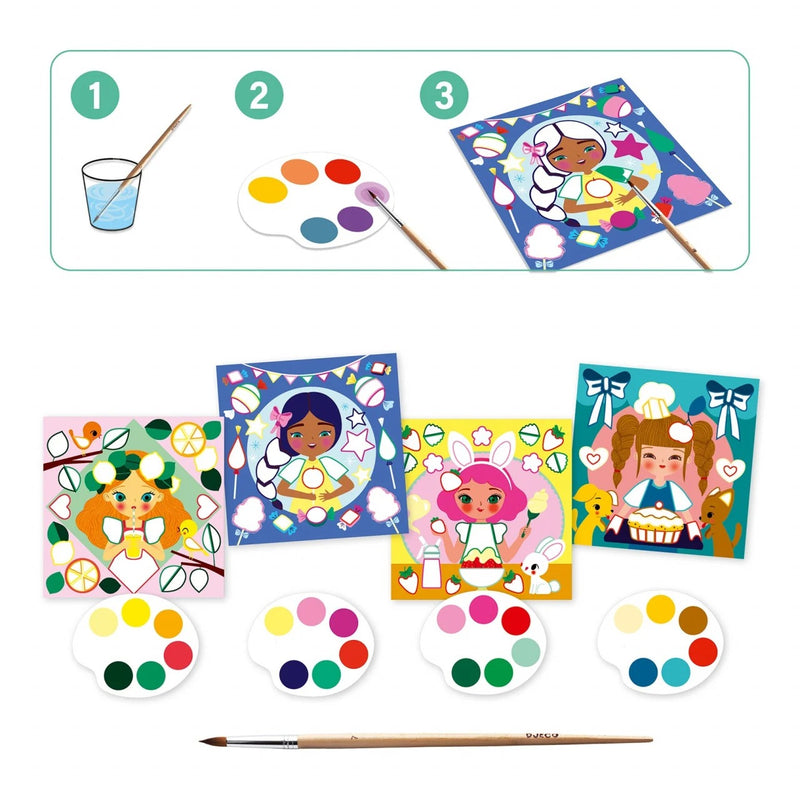 Atelier pictura, gustari delicioase DJECO - Set creativ copii