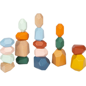 Joc de echilibru Montessori - pietre de echilibru - balancing stones Safari Small foot Legler