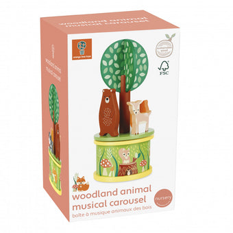 Carusel Muzical Cu Animale De Padure, Orange Tree Toys