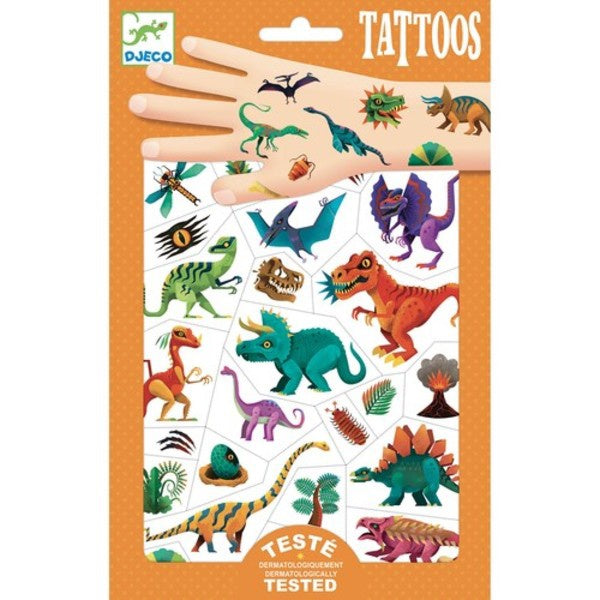 Tatuaje metalice Djeco, Dinozauri - tatuaje copii