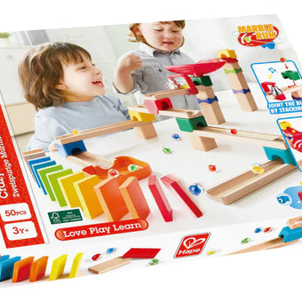 Traseu cu bile din lemn - HAPE - Marble Run race track - Pista cu bile Crazy Roolers Stack Track HAPE