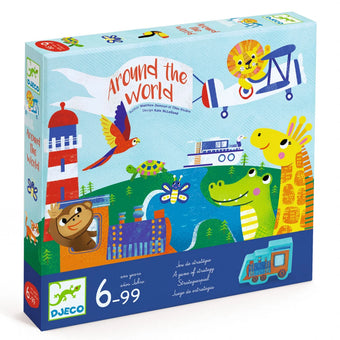Joc de strategie Djeco, In jurul lumii - Around the world DJECO joc de societate copii 6 ani +