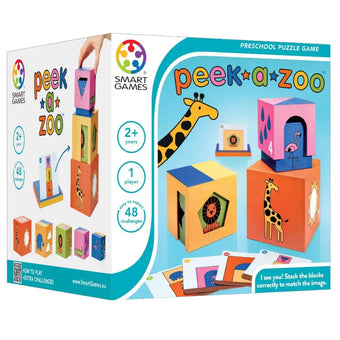 Joc Peek -a zoo - de-a v-ati ascunselea la zoo - Smart Games - joc copii 2-3 ani
