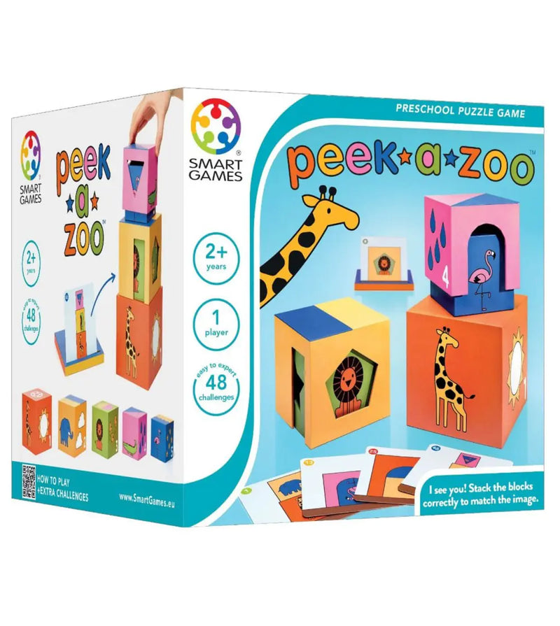 Joc Peek -a zoo - de-a v-ati ascunselea la zoo - Smart Games - joc copii 2-3 ani