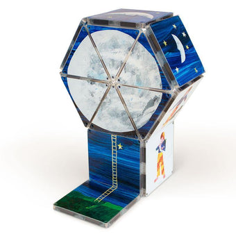 Set constructie Createon Magna-Tiles - Tati te rog adu-mi luna de pe cer - copilaresti.ro