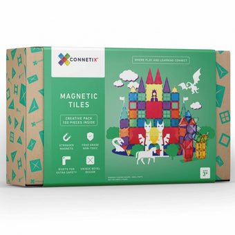 Set Magnetic Connetix - set creativ - 100 piese - Connetix Magnetic Tiles -set de constructie magnetic