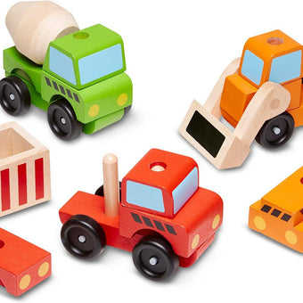 Vehicule utilitare din lemn Melissa & Doug - copilaresti.ro